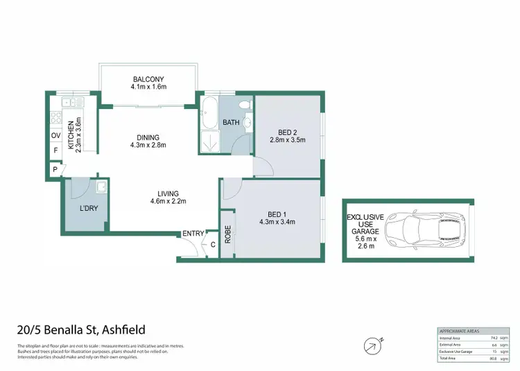Floorplan of Homely unit listing, 20/5 Benalla Avenue, Ashfield NSW 2131