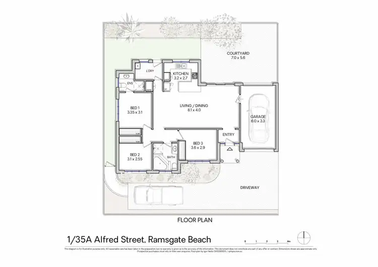 Floorplan of Homely villa listing, 1/35A Alfred Street, Ramsgate Beach NSW 2217