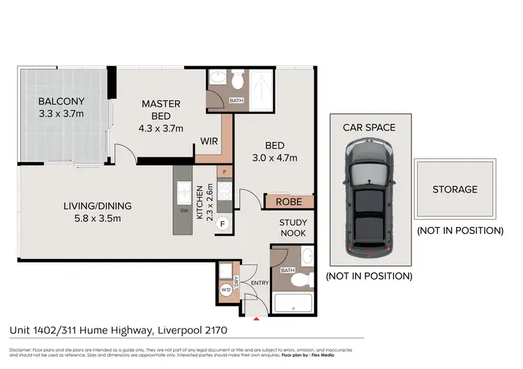 Floorplan of Homely unit listing, 1402/311 Hume Highway, Liverpool NSW 2170