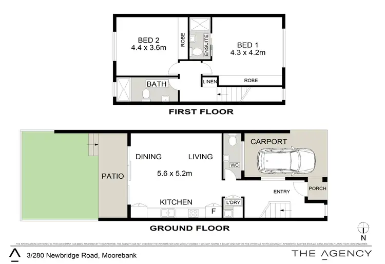 Floorplan of Homely townhouse listing, 3/280 Newbridge Road, Moorebank NSW 2170