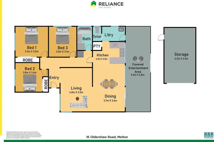 Floorplan of Homely house listing, 16 Oldershaw Road, Melton VIC 3337