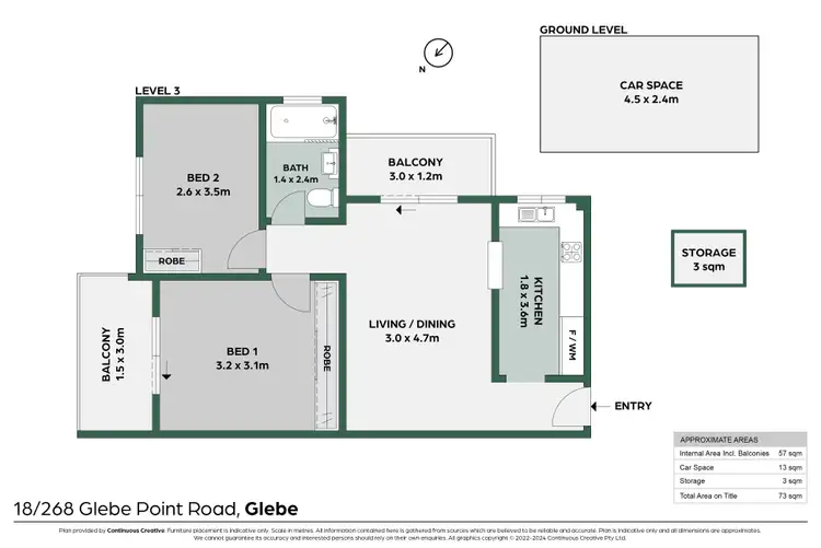 Floorplan of Homely apartment listing, 18/268 Glebe Point Road, Glebe NSW 2037