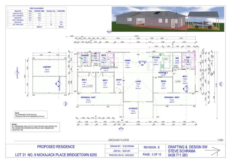 Floorplan of Homely house listing, 9 Nickajack Place, Bridgetown WA 6255