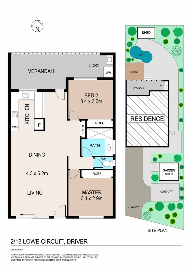 Floorplan of Homely unit listing, 2/18 Lowe Court, Driver NT 830