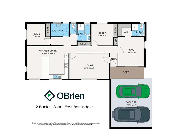 Floorplan of Homely house listing, 2 Bankin Court, East Bairnsdale VIC 3875
