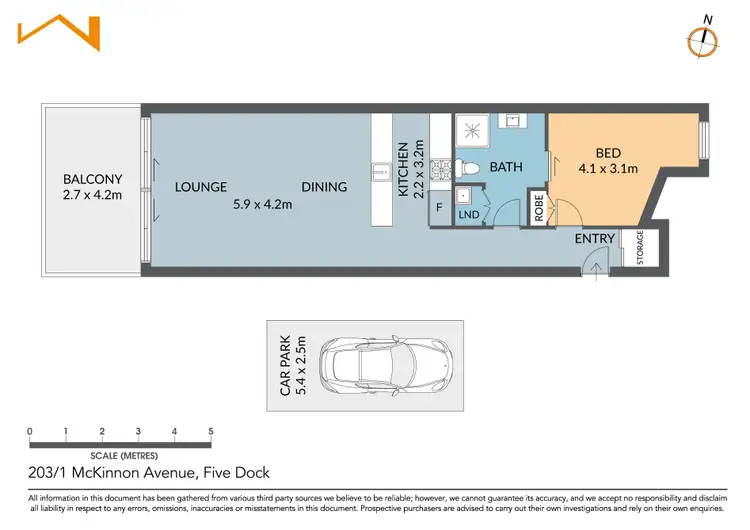 Floorplan of Homely apartment listing, 203/1 McKinnon Avenue, Five Dock NSW 2046
