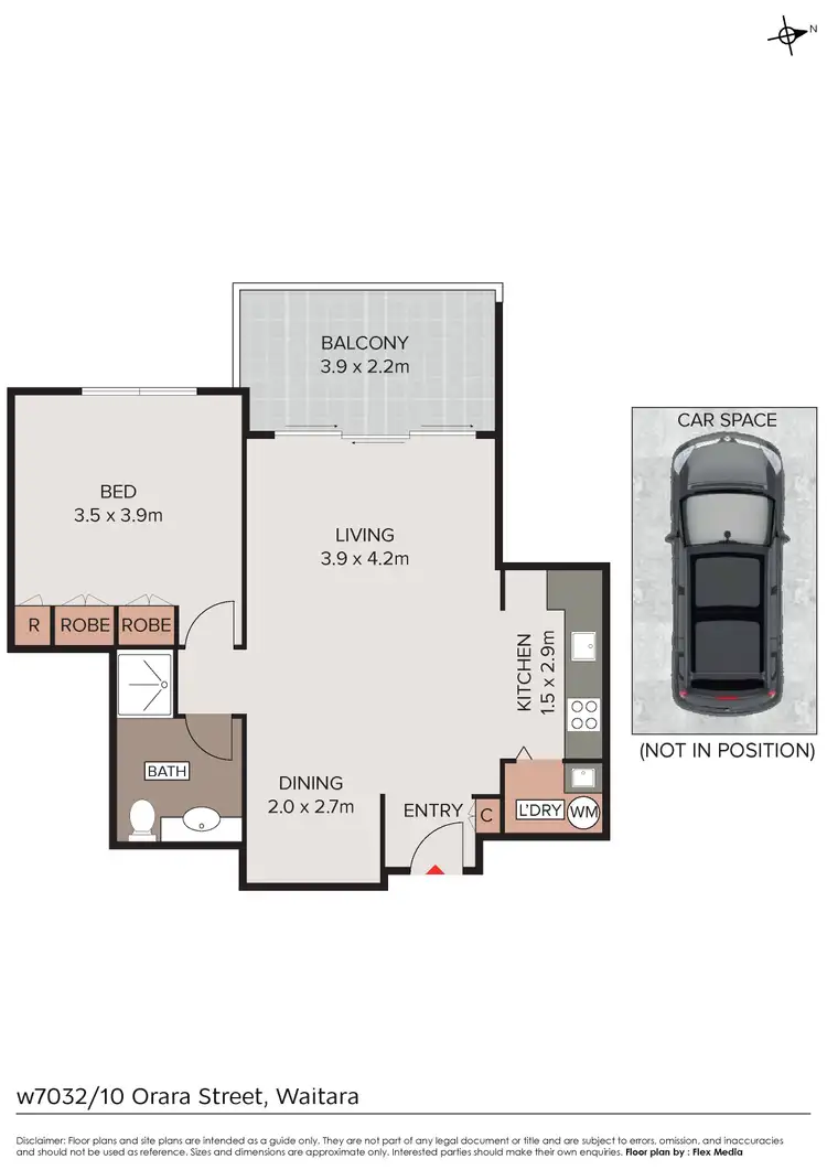 Floorplan of Homely apartment listing, W 703/2-10 Orara Street, Waitara NSW 2077