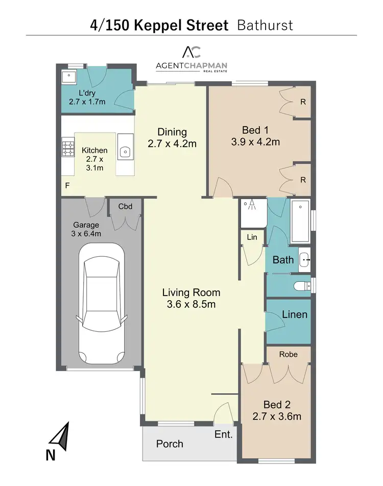 Floorplan of Homely unit listing, 4/150 Keppel Street, Bathurst NSW 2795