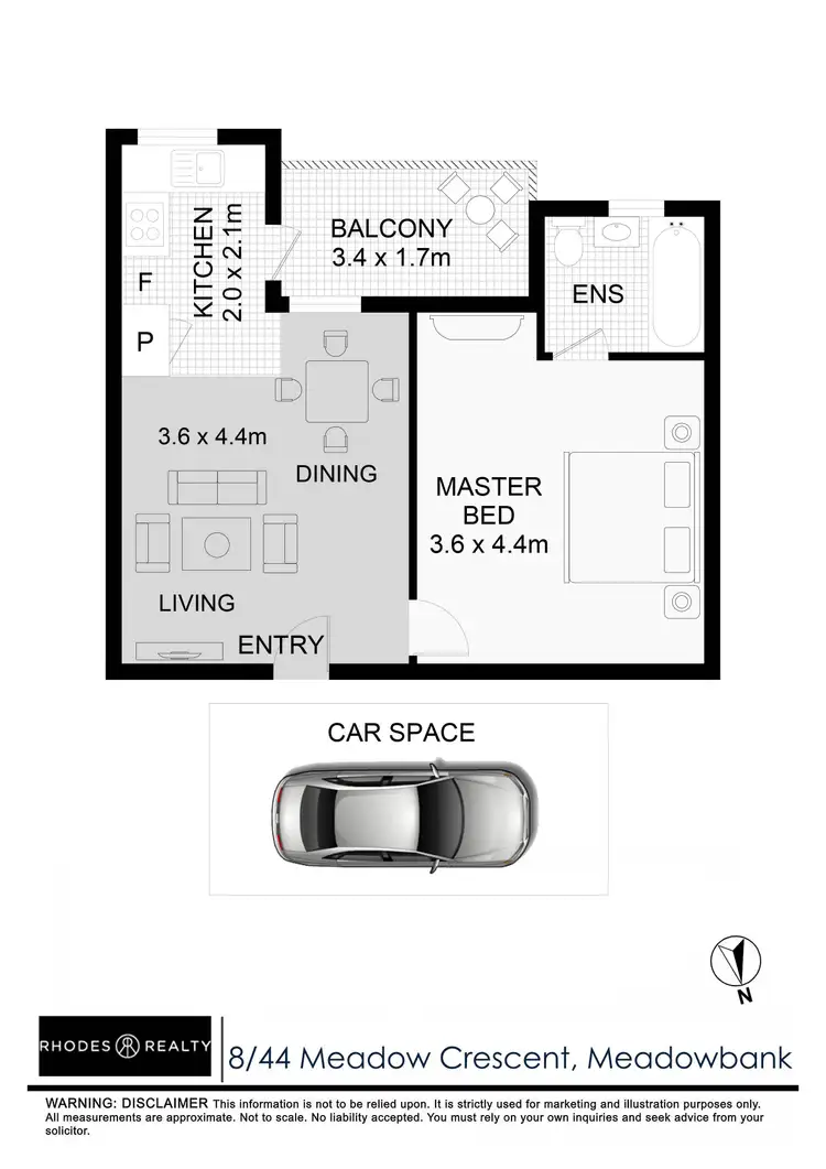 Floorplan of Homely apartment listing, 8/44 Meadow Crescent, Meadowbank NSW 2114