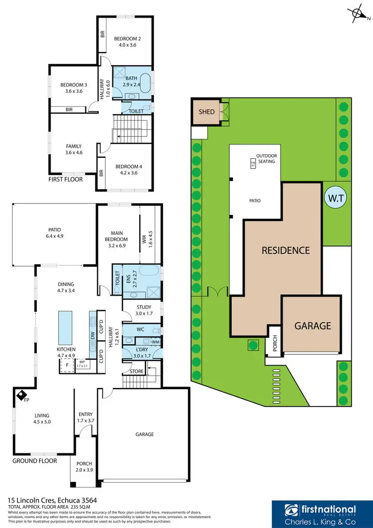 Floorplan of Homely house listing, 15 Lincoln Crescent, Echuca VIC 3564