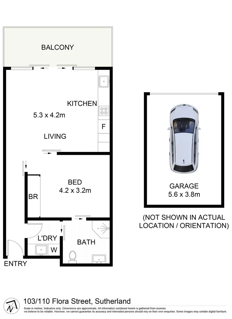 Floorplan of Homely apartment listing, 103/110 Flora Street, Sutherland NSW 2232