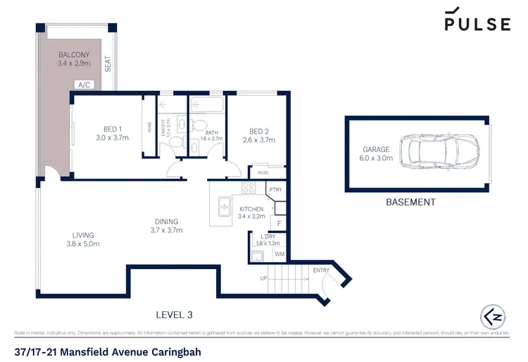 Floorplan of Homely apartment listing, 37/17-21 Mansfield Avenue, Caringbah NSW 2229
