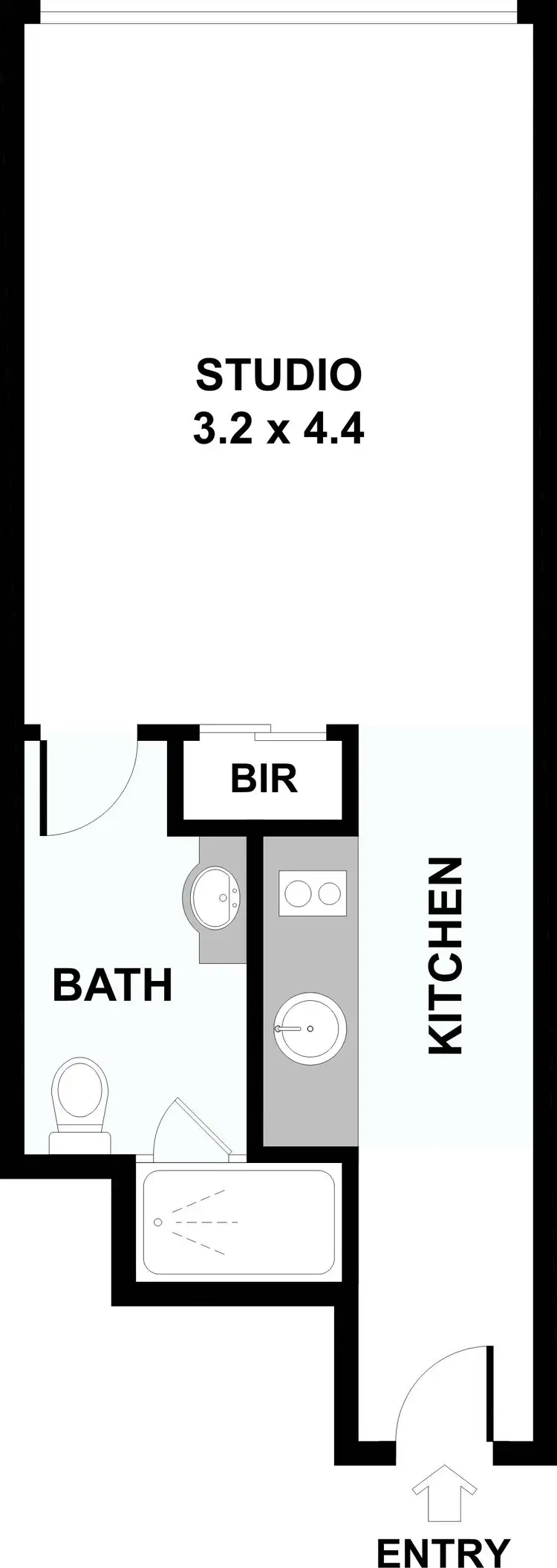 Floorplan of Homely apartment listing, 1220/43 Therry Street, Melbourne VIC 3000