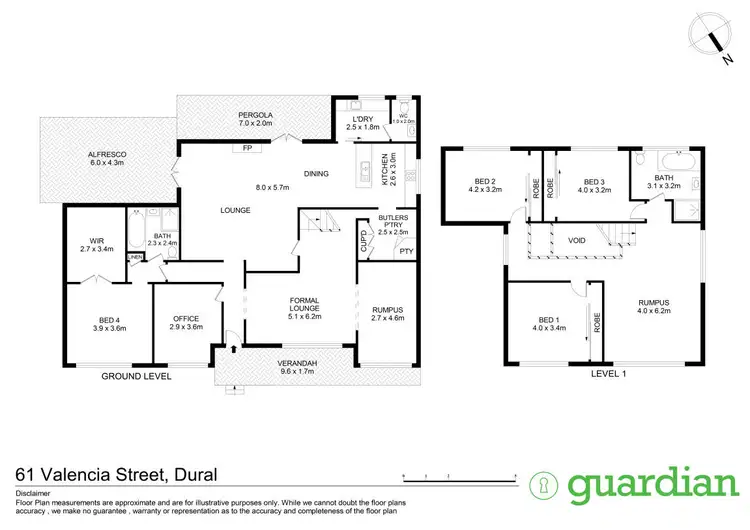 Floorplan of Homely house listing, 61 Valencia Street, Dural NSW 2158