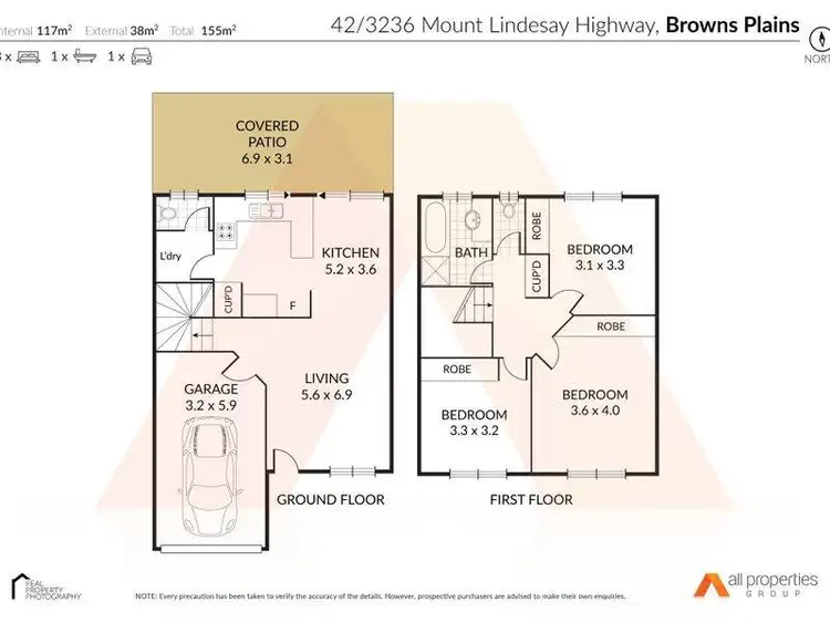 Floorplan of Homely townhouse listing, 42/3236 Mount Lindesay Highway, Browns Plains QLD 4118