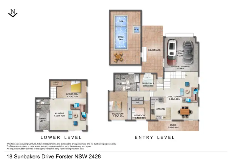 Floorplan of Homely house listing, 18 Sunbakers Drive, Forster NSW 2428