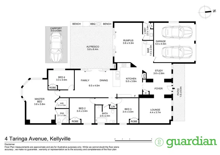 Floorplan of Homely house listing, 4 Taringa Avenue, Kellyville NSW 2155