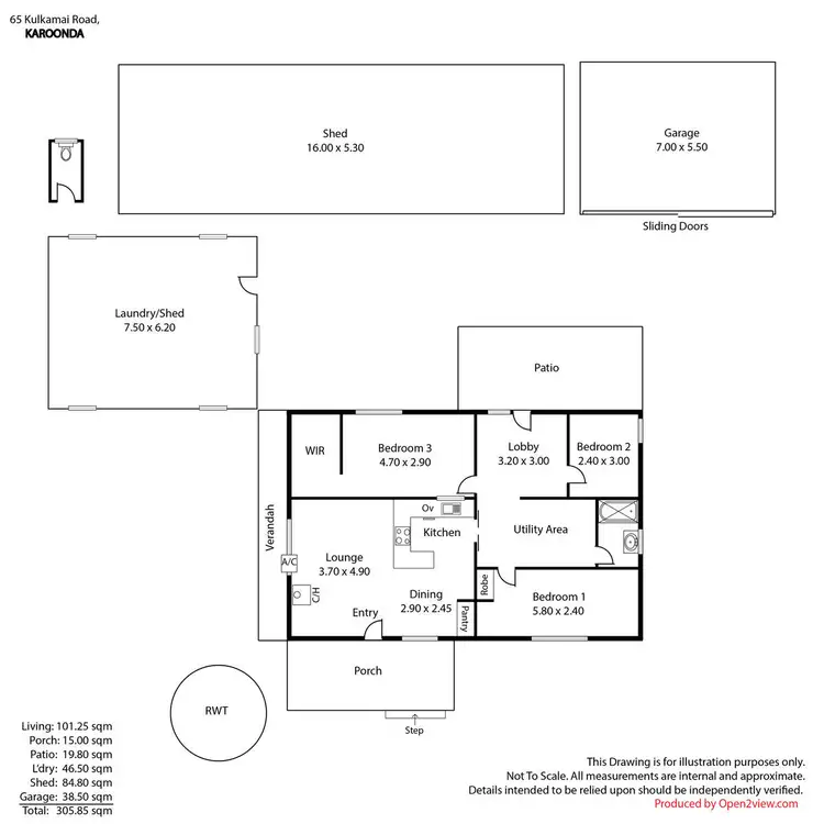 Floorplan of Homely house listing, 65 Kulkami Road, Karoonda SA 5307
