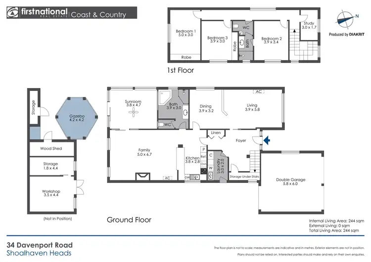 Floorplan of Homely house listing, 34 Davenport Road, Shoalhaven Heads NSW 2535