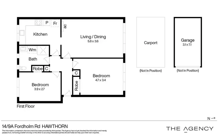 Floorplan of Homely apartment listing, 14/9a Fordholm Road, Hawthorn VIC 3122