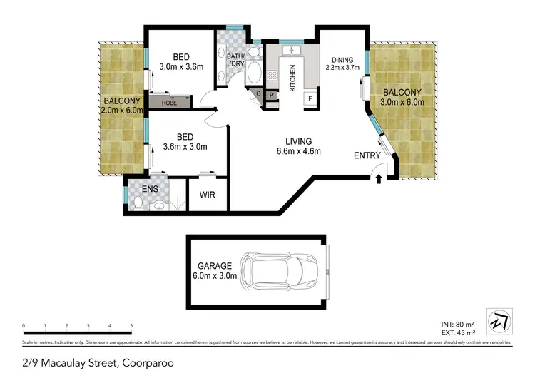 Floorplan of Homely unit listing, 2/9 Macaulay Street, Coorparoo QLD 4151