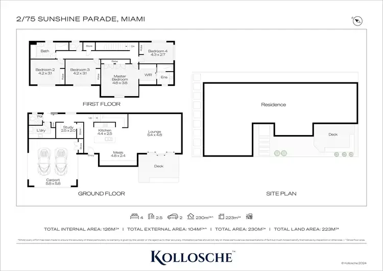Floorplan of Homely villa listing, 2/75 Sunshine Parade, Miami QLD 4220