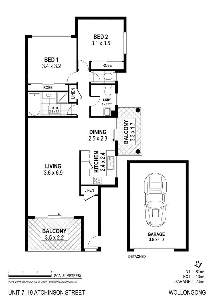 Floorplan of Homely unit listing, 7/19 Atchison Street, Wollongong NSW 2500