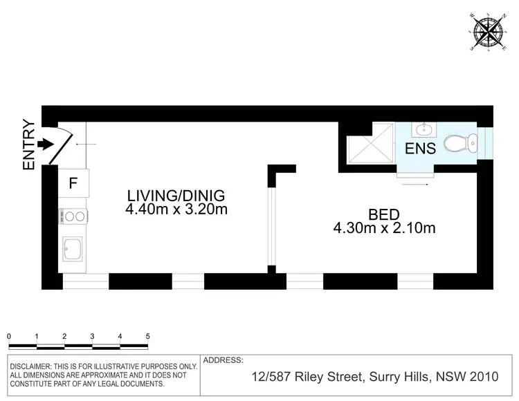 Floorplan of Homely unit listing, 12/587-589 Riley Street, Surry Hills NSW 2010