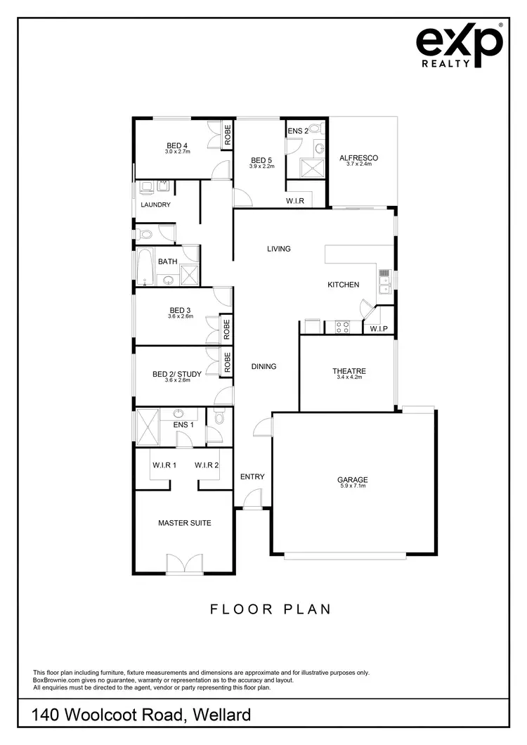 Floorplan of Homely house listing, 140 Woolcoot Road, Wellard WA 6170