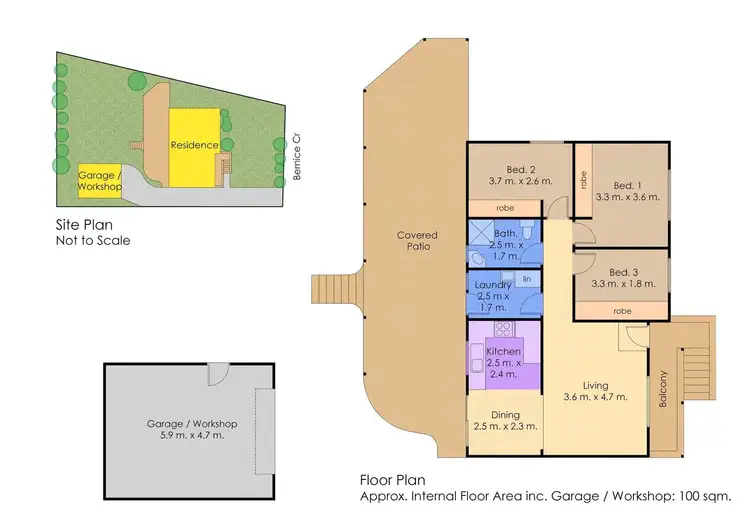 Floorplan of Homely house listing, 21 Bernice Crescent, Waratah West NSW 2298