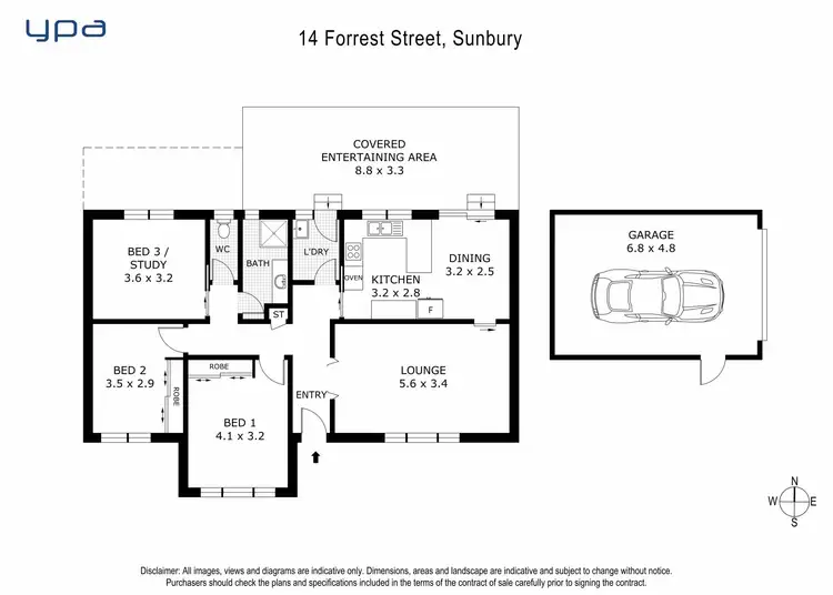 Floorplan of Homely house listing, 14 Forrest Street, Sunbury VIC 3429