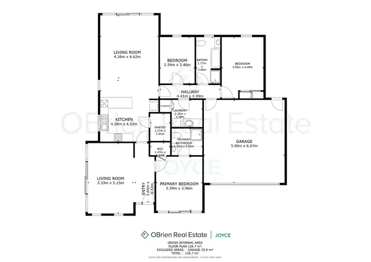 Floorplan of Homely house listing, 9 Kingfisher Drive, Wangaratta VIC 3677