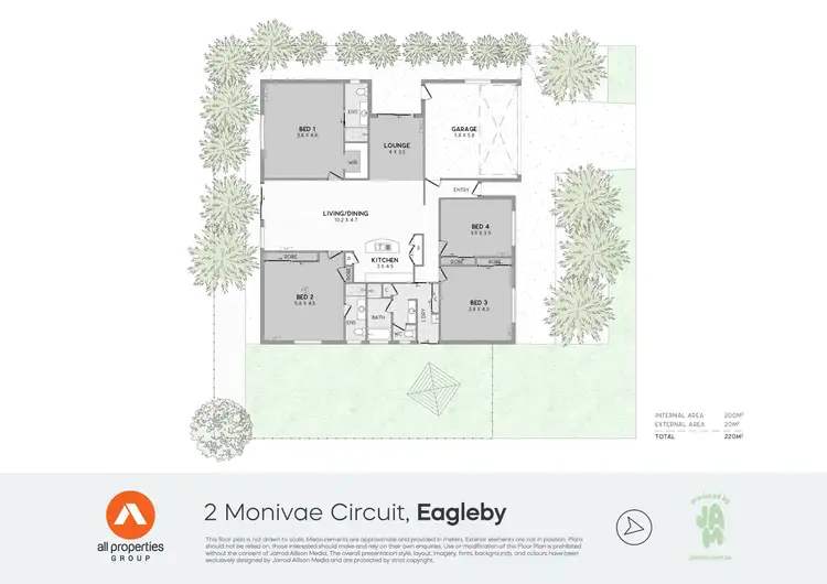 Floorplan of Homely house listing, 2 Monivae Circuit, Eagleby QLD 4207