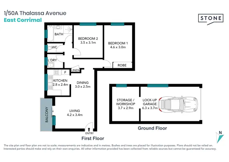 Floorplan of Homely apartment listing, 1/50A Thalassa Avenue, East Corrimal NSW 2518