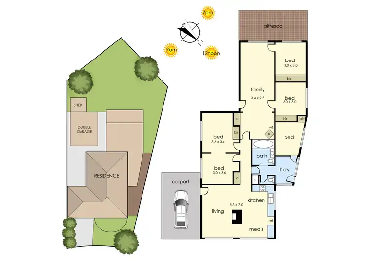 Floorplan of Homely house listing, 12 Hickory Crescent, Frankston North VIC 3200