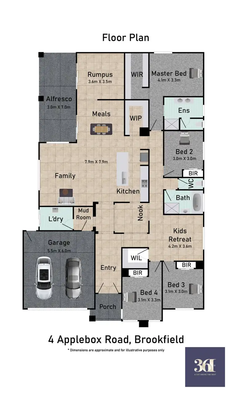 Floorplan of Homely house listing, 4 Applebox Road, Brookfield VIC 3338