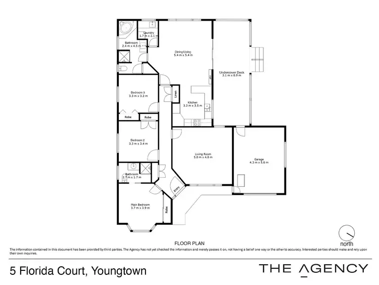Floorplan of Homely house listing, 5 Florida Court, Youngtown TAS 7249
