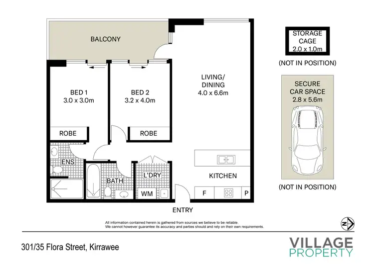 Floorplan of Homely apartment listing, 301/35 Flora Street, Kirrawee NSW 2232