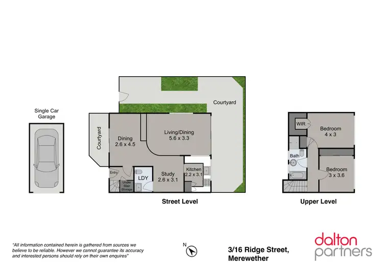 Floorplan of Homely townhouse listing, 3/16 Ridge Street, Merewether NSW 2291