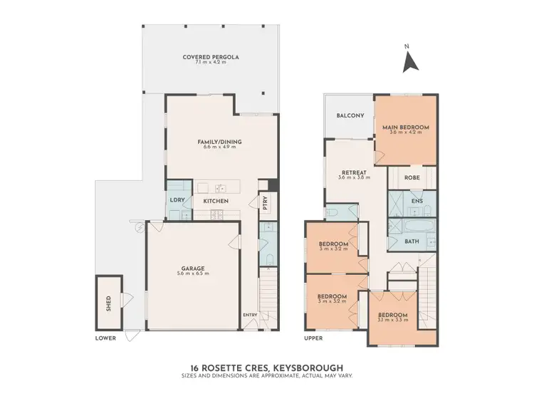 Floorplan of Homely house listing, 16 Rosette Crescent, Keysborough VIC 3173