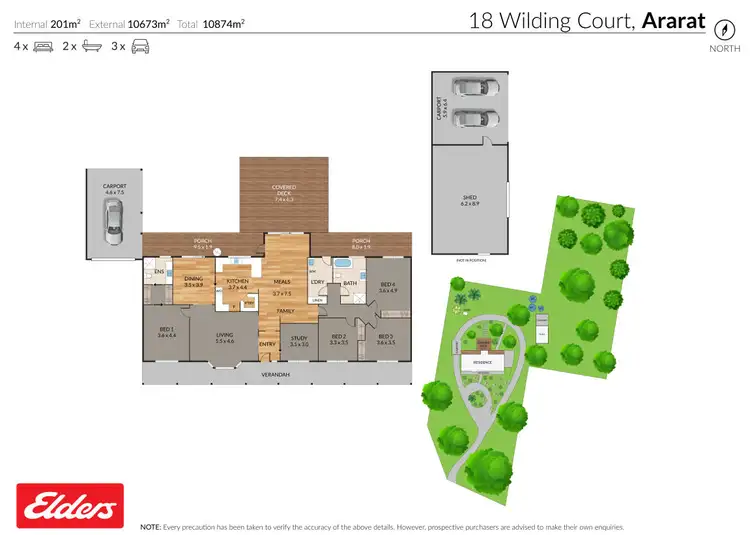 Floorplan of Homely house listing, 18 Wilding Court, Ararat VIC 3377