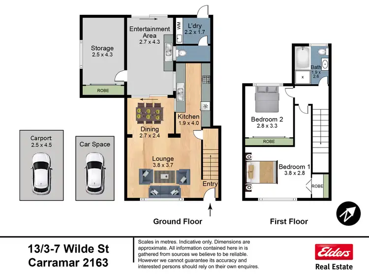 Floorplan of Homely townhouse listing, 13/3-7 Wilde Street, Carramar NSW 2163