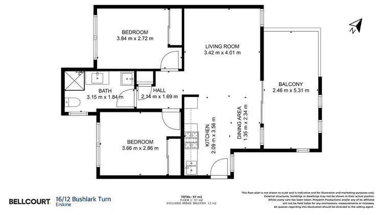 Floorplan of Homely apartment listing, 12 Bushlark Turn, Erskine WA 6210