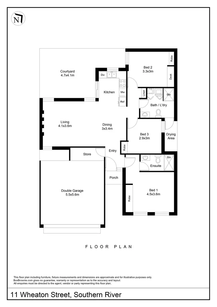 Floorplan of Homely house listing, 11 Wheaton Street, Southern River WA 6110