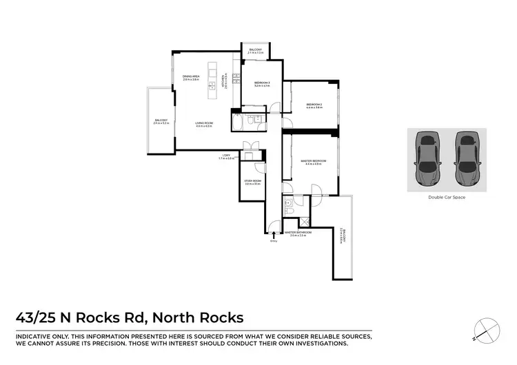 Floorplan of Homely apartment listing, 43/25 North Rocks Road, North Rocks NSW 2151