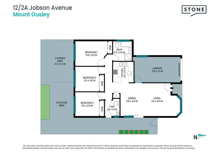 Floorplan of Homely villa listing, 12/2A Jobson Avenue, Mount Ousley NSW 2519
