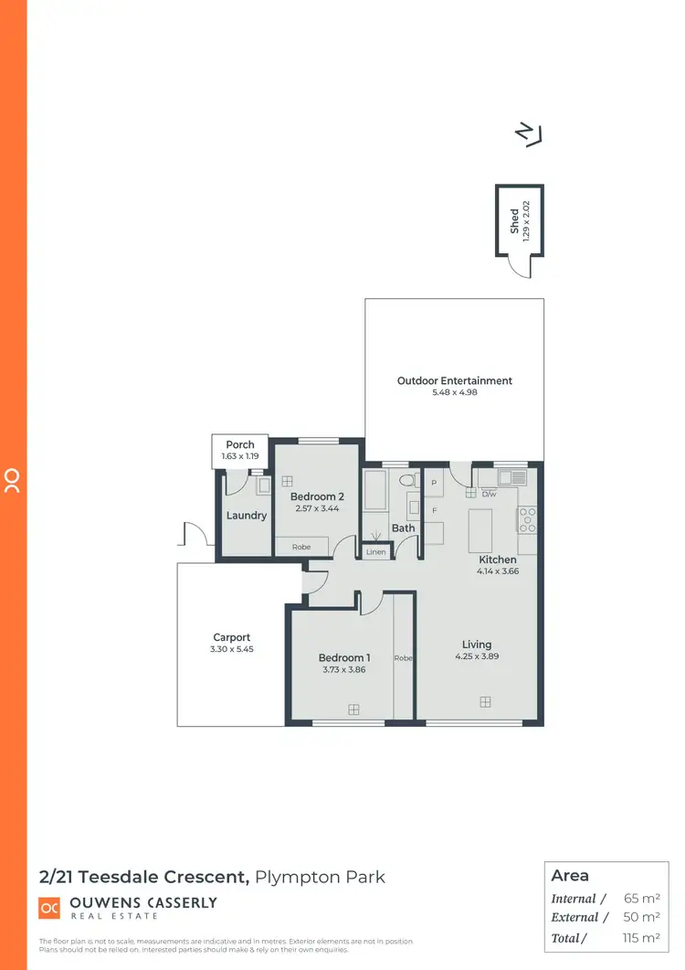 Floorplan of Homely unit listing, 2/21 Teesdale Crescent, Plympton Park SA 5038