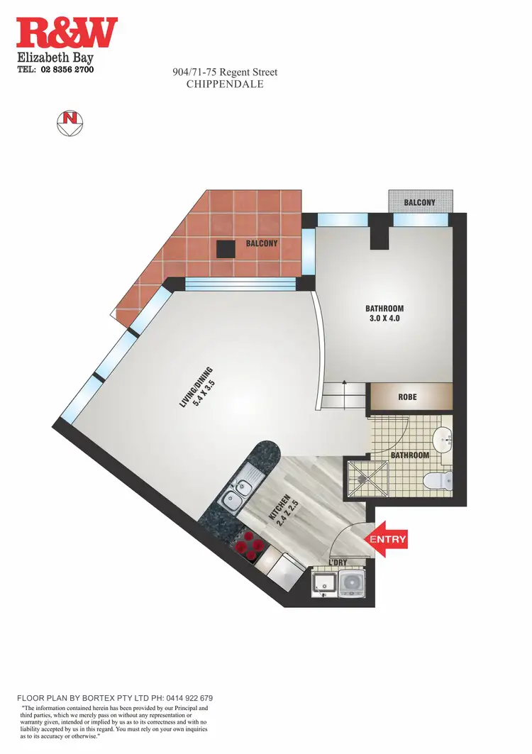 Floorplan of Homely unit listing, 904/71-75 Regent Street, Chippendale NSW 2008