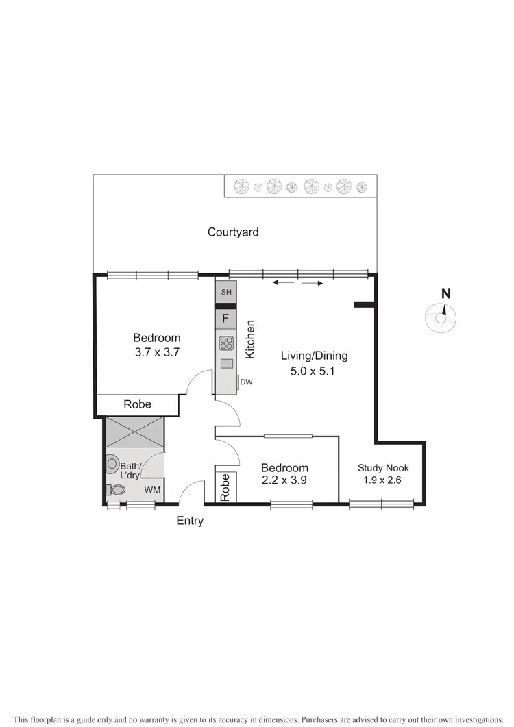 Floorplan of Homely apartment listing, 3/26 Docker Street, Elwood VIC 3184
