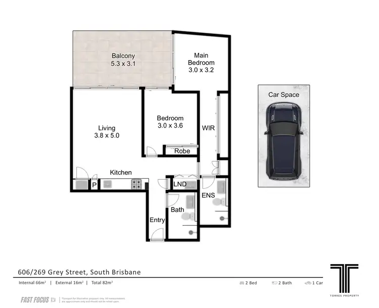 Floorplan of Homely apartment listing, 606/269 Grey Street, South Brisbane QLD 4101